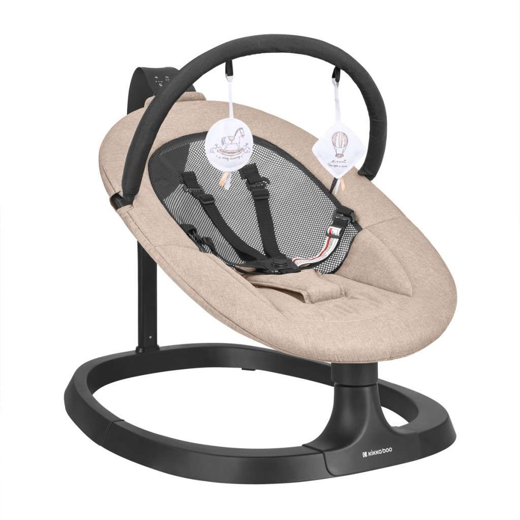 KikkaBoo Houpací lehátko elektrické Zazu Beige