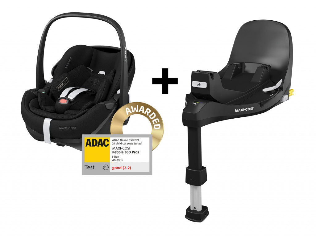 Maxi-Cosi Pebble 360 Pro 2 autosedačka Essential Black + základna FamilyFix 360 Pro