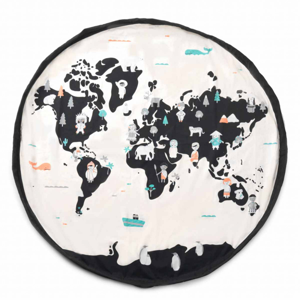 Play&Go vak na hračky Worldmap Black