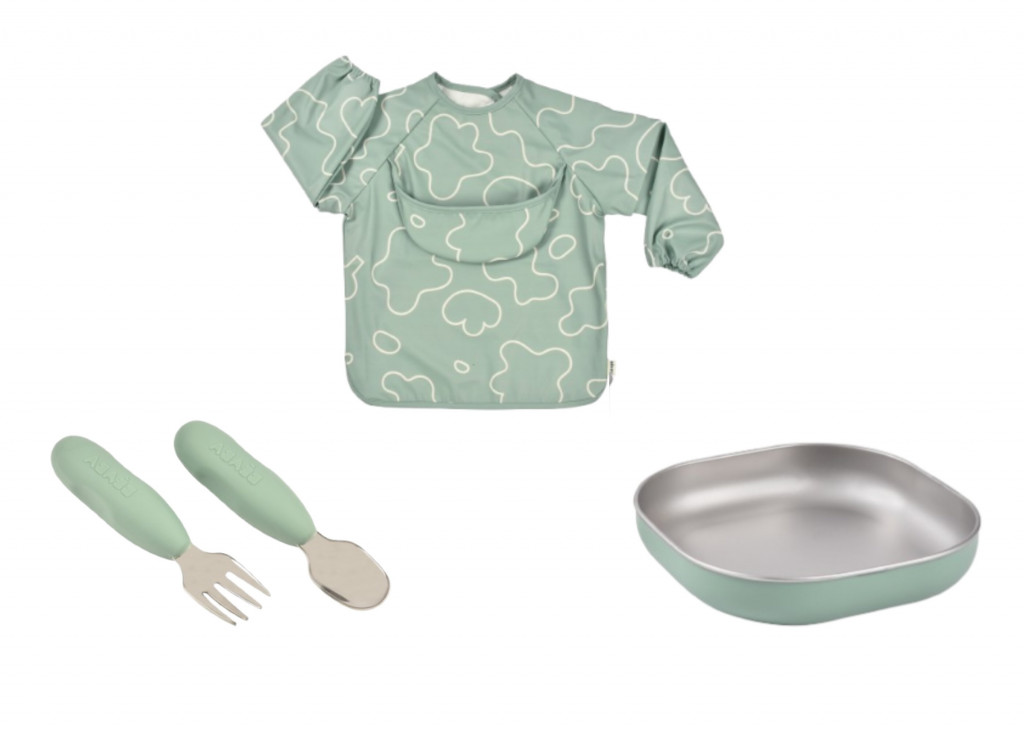Beaba Jídelní sada pro nejmenší Sage Green