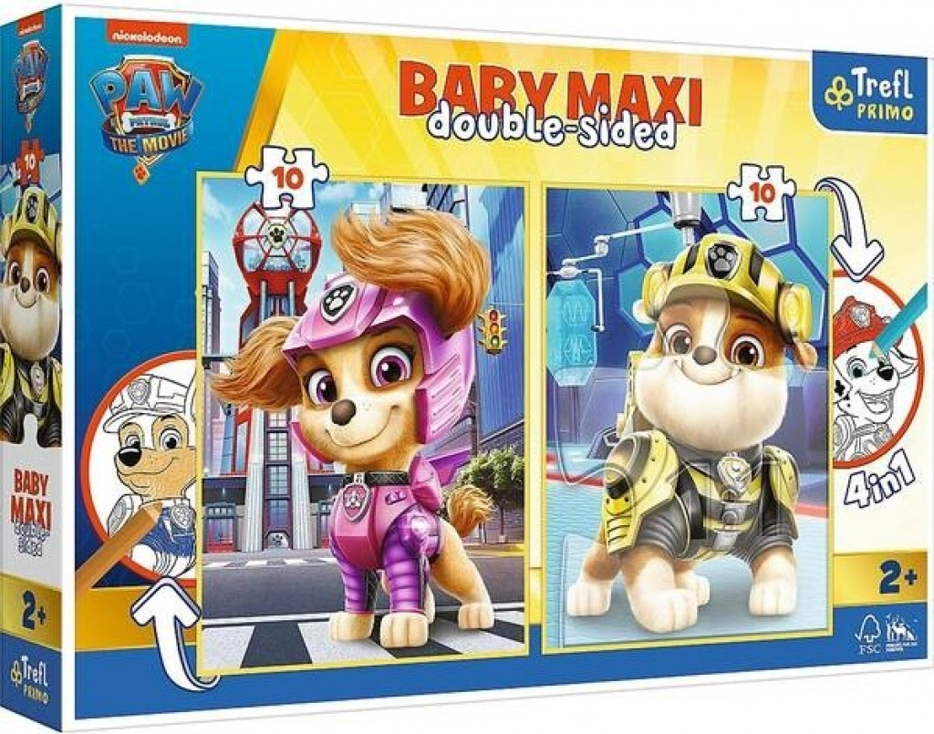 Trefl Trefl Puzzle Baby MAXI 2x10 - Paw Patrol : THE MOVIE