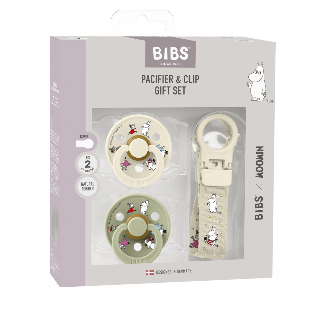 BIBS BIBS x Moomin darčekový set (Ivory / Sage)