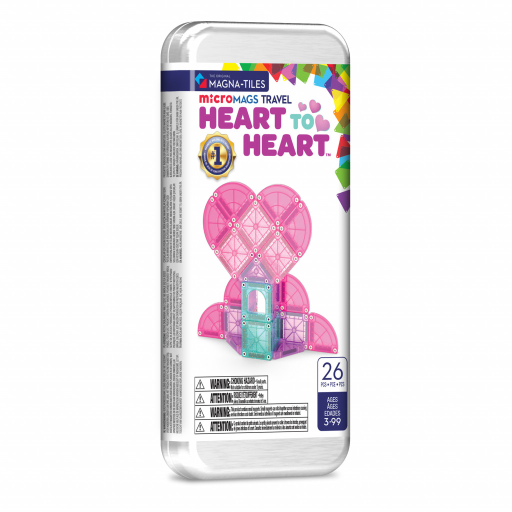 Magna-Tiles Magnetická stavebnice microMAGS Heart to Heart Travel Set 26 dílů