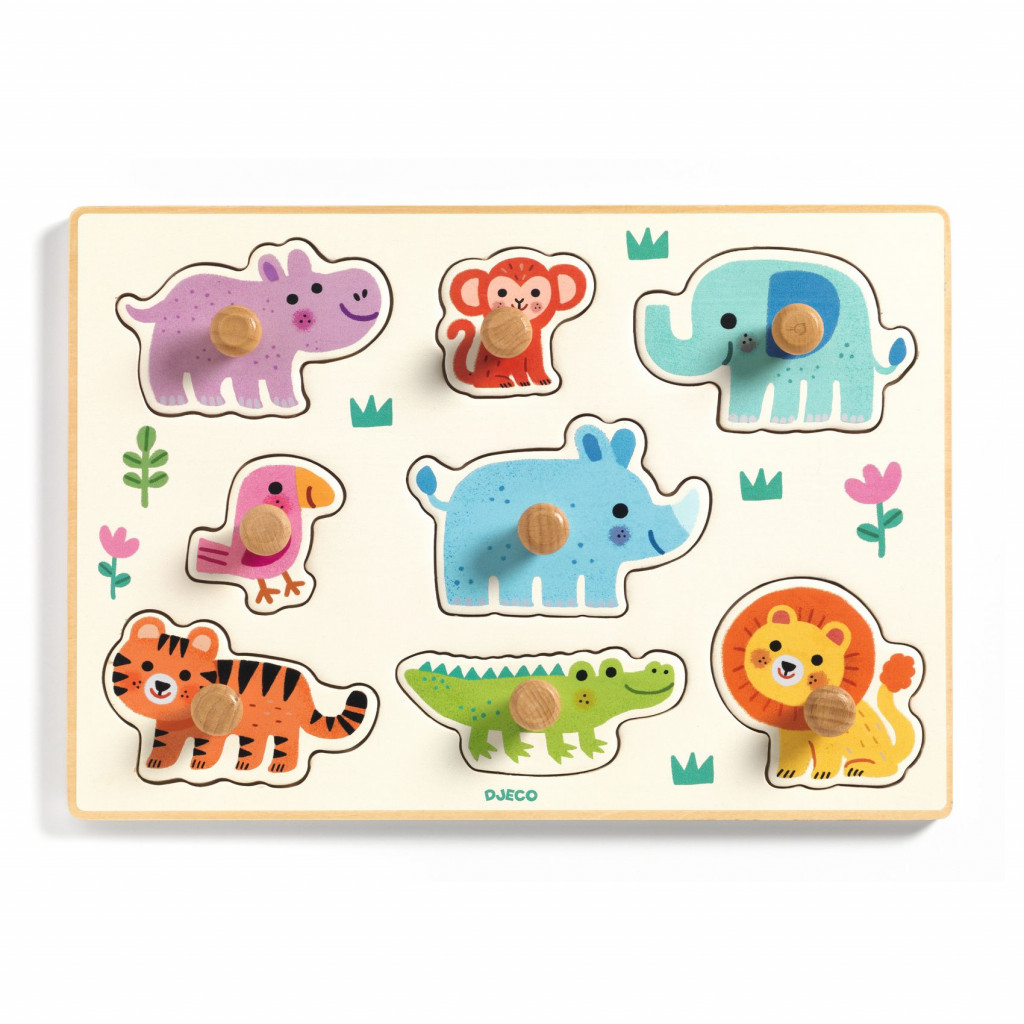 DJECO Dřevěné puzzle Hippo n Co