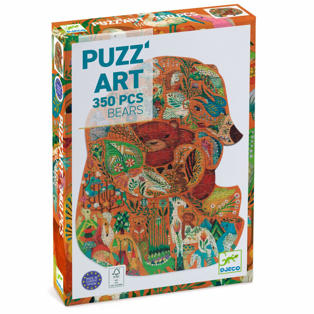 DJECO Umělecké puzzle Medvídci 350 ks