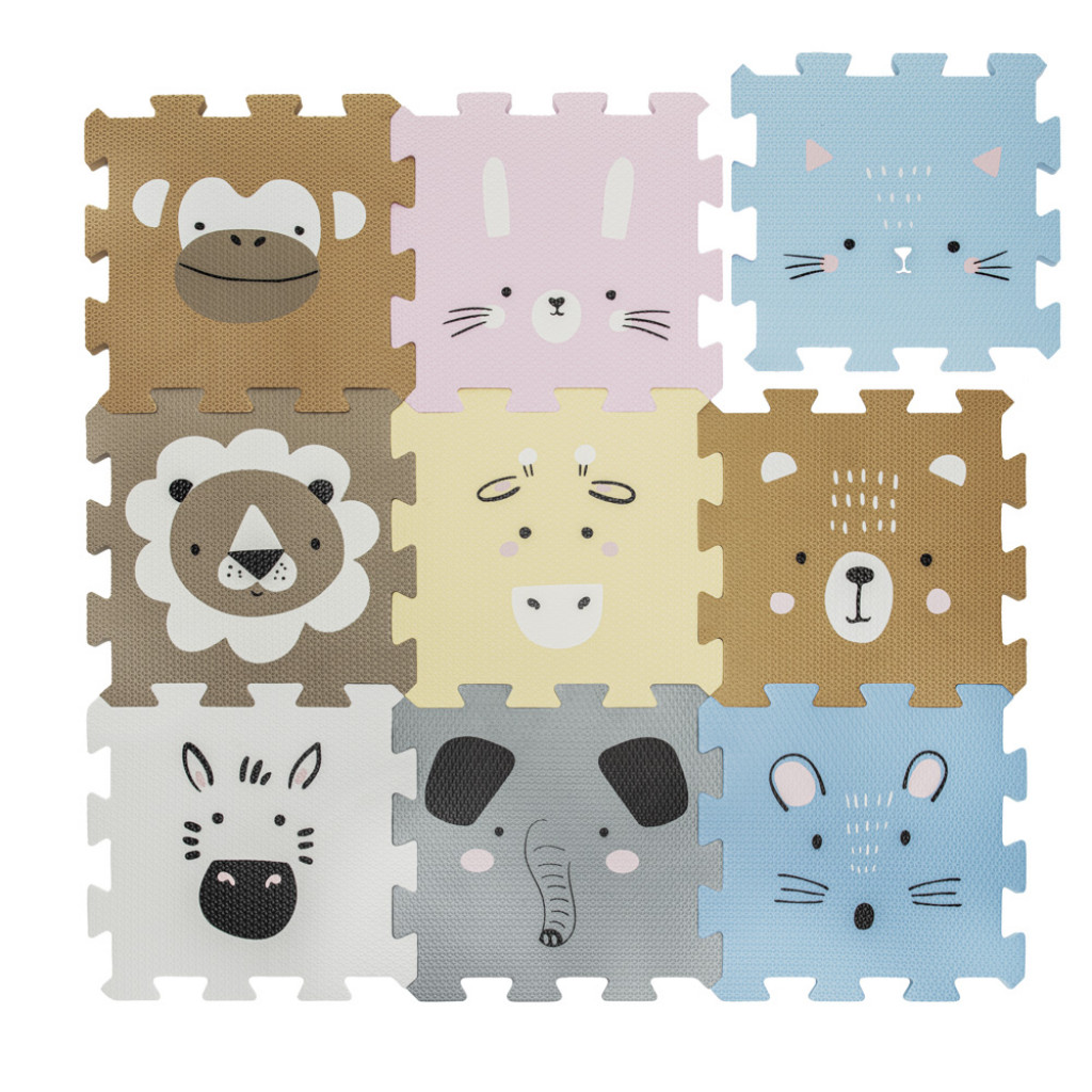 Zopa Penová podložka Puzzle 30x30 cm 9ks, Animals