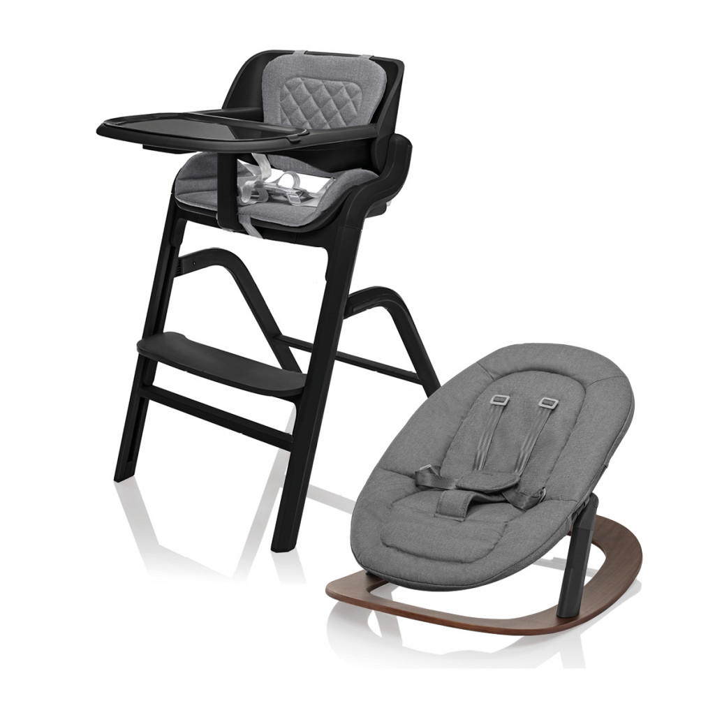 Zopa Set stolička Inpira + novorodenecký set + hojdacia základňa, Berry Black