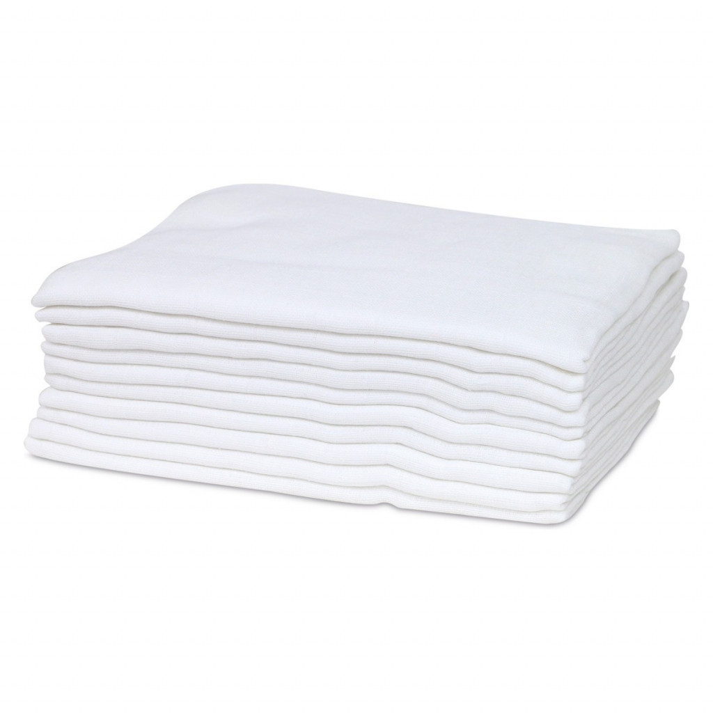 FREEON Bubaba Mušelínové látkové pleny 10 ks bílé