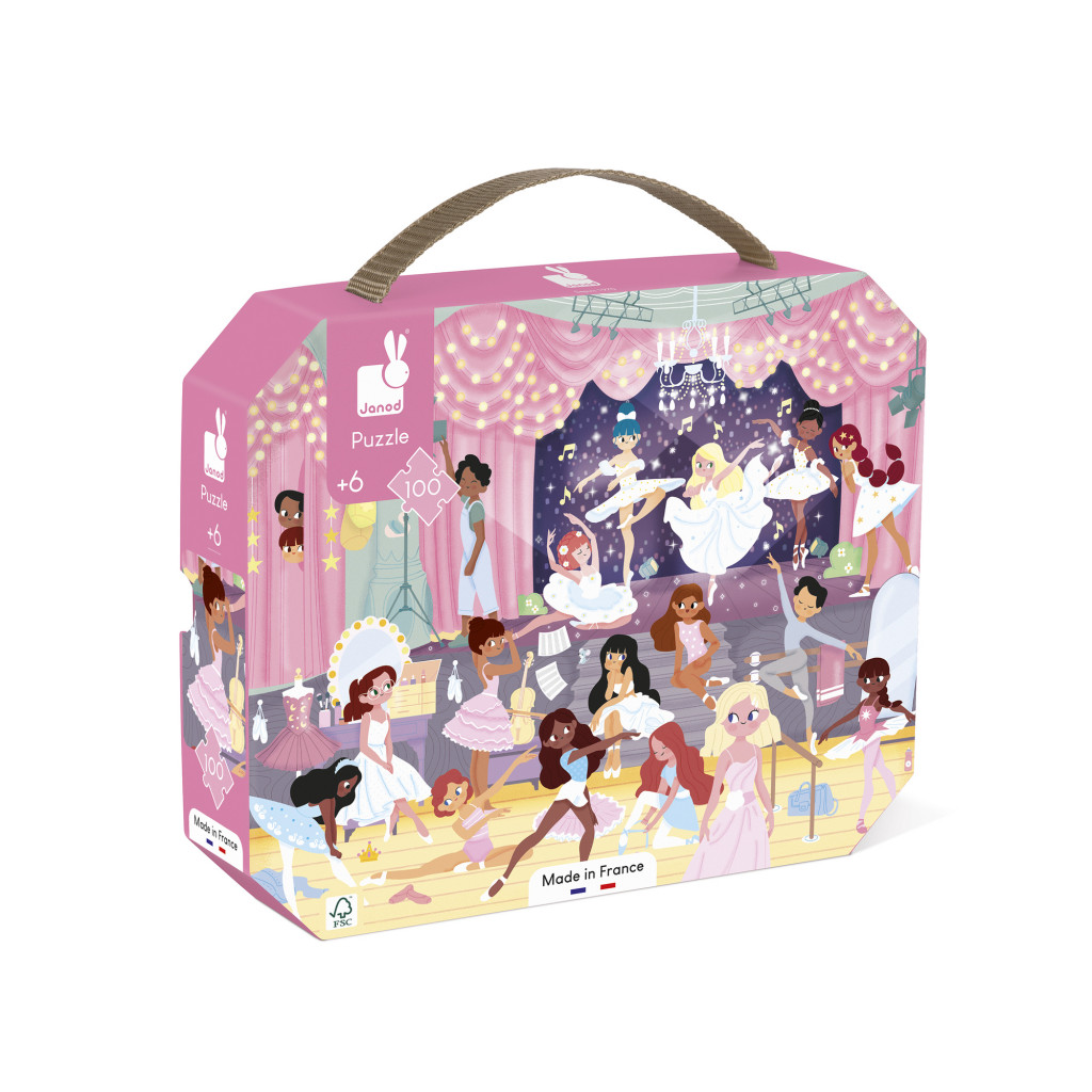 Janod Puzzle v kufríku Tanečnice 100 ks