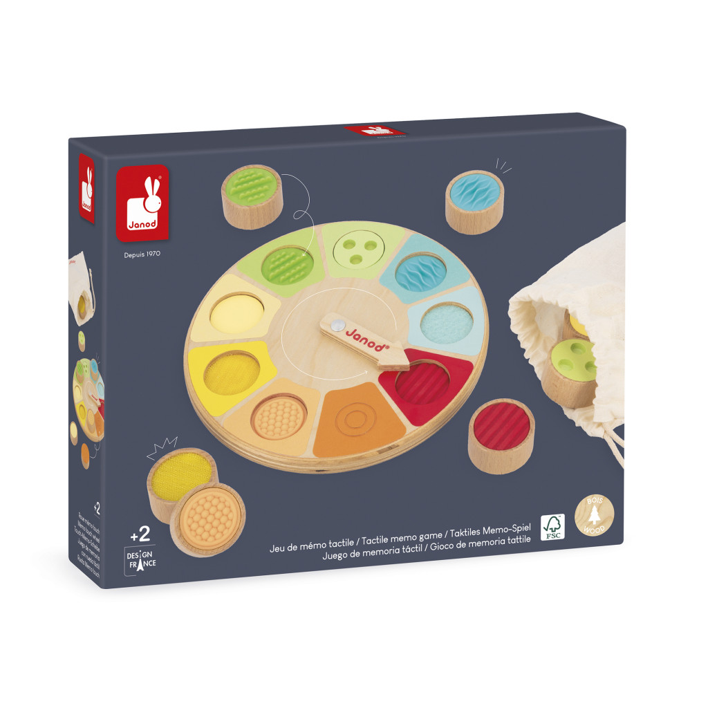 Janod Sensory Dotykové senzorické pexeso s rôznymi povrchmi