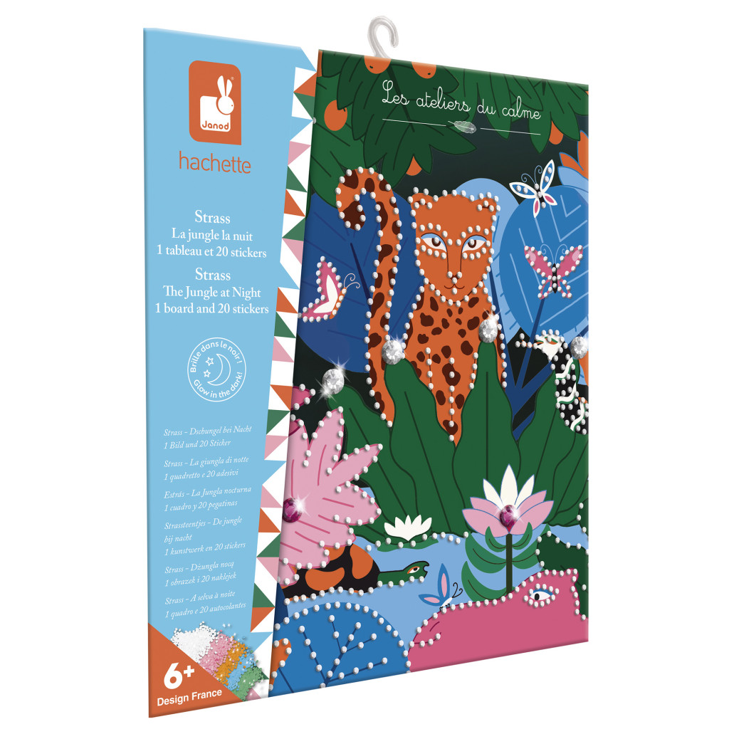 Janod Atelier Kreatívna sada Mini Džungľa v noci Štrasové kamienky