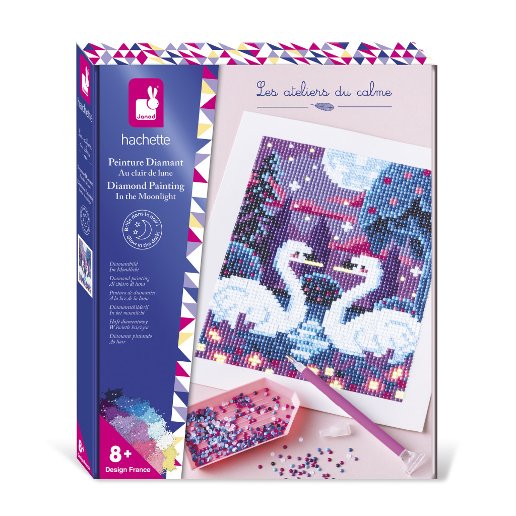 Janod Atelier Kreatívna sada Maxi Mesačný svit Maľovanie diamantami