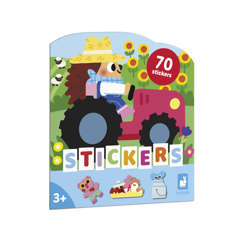 Janod Stickers Samolepky Farma 70 ks