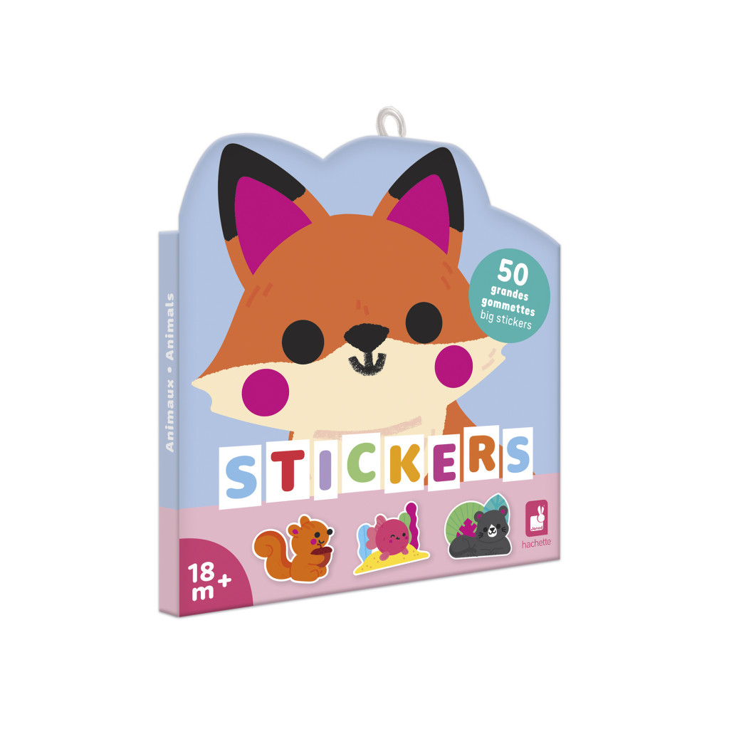 Janod Stickers Veľké samolepky Zvieratká 50 ks