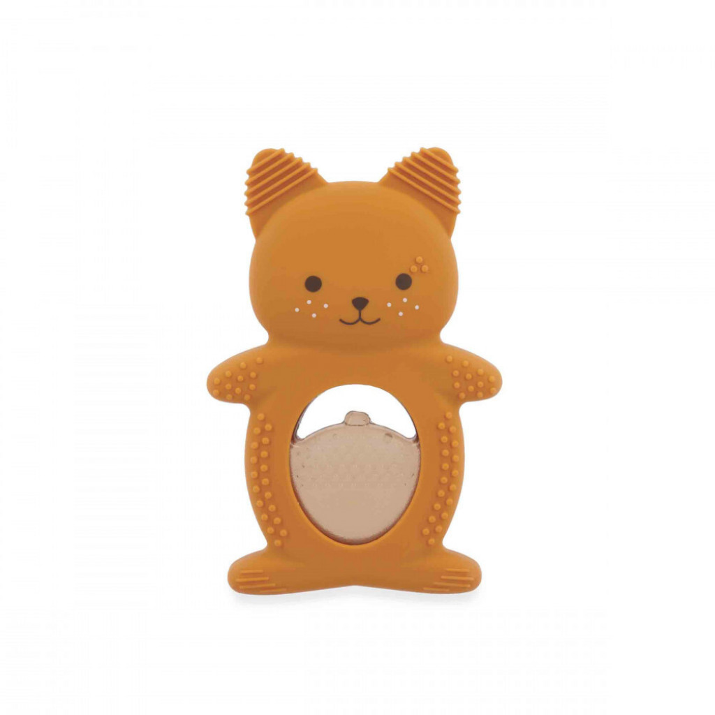 Kaloo Grignoti Silikónové hryzátko s chaldiacim efektom Veverička