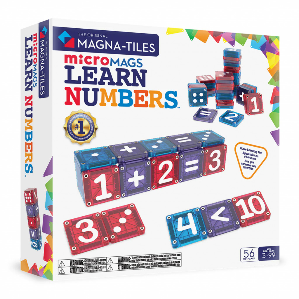 Magna-Tiles Magnetická stavebnice microMAGS Learn Numbers 56 dílů