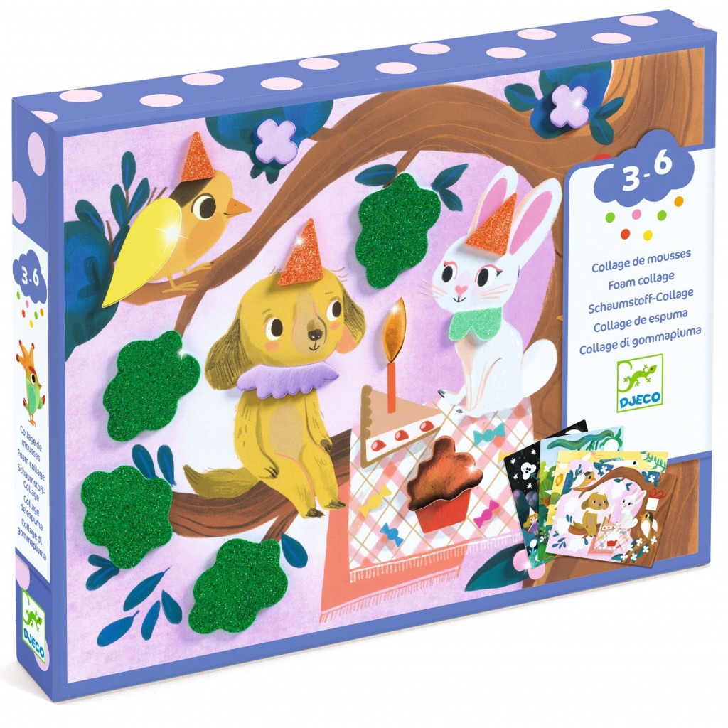 DJECO Pěnové koláže Třpytivé oslavy