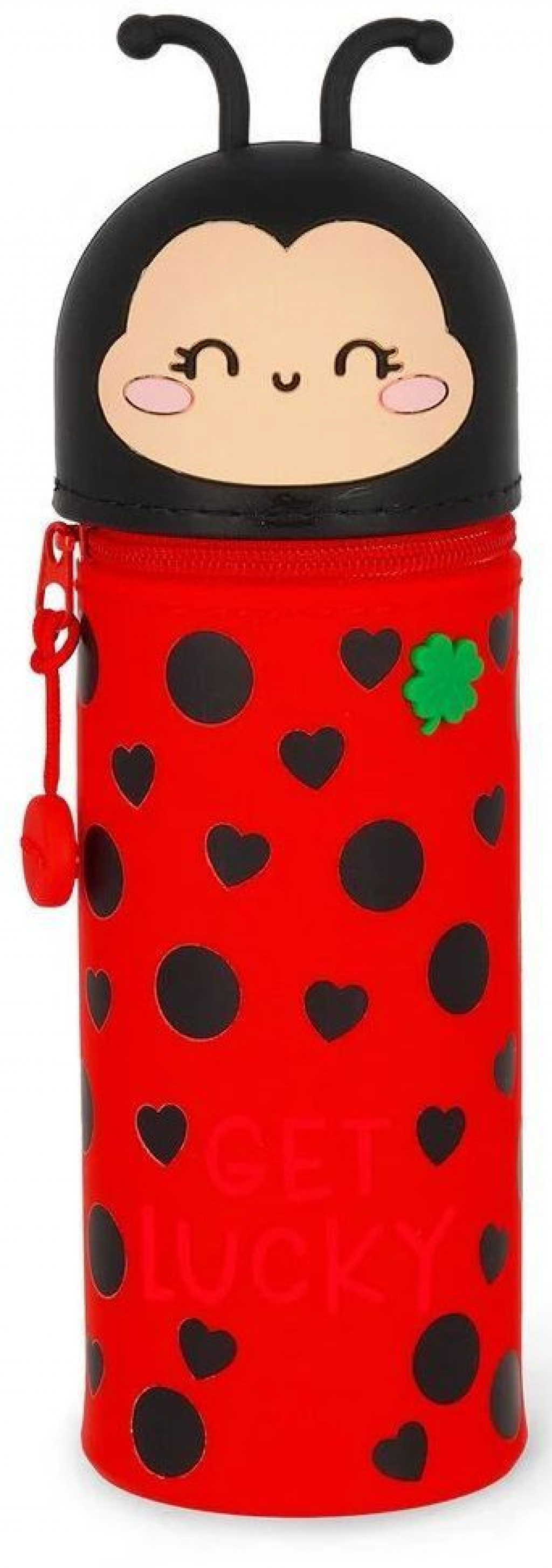 Legami Peračník Legami 2-in-1 soft silic pencil case - kawaii ladybug - Lienka