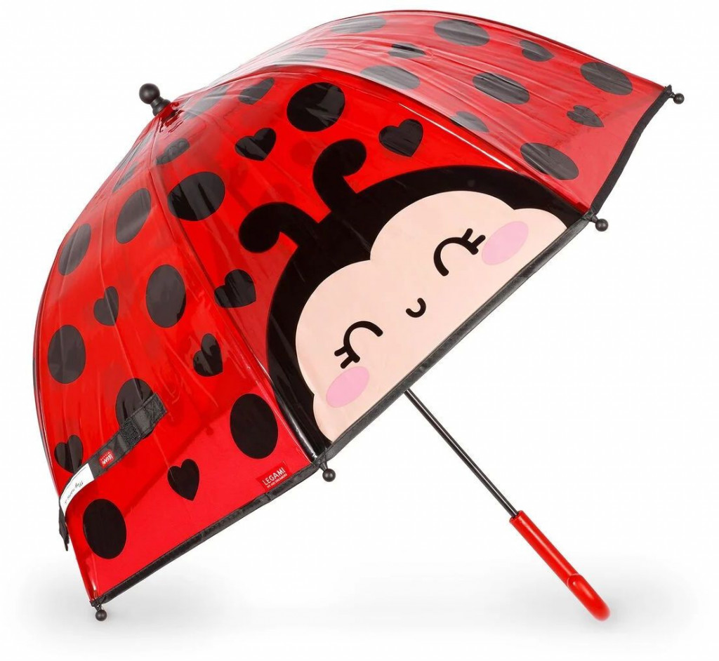 Legami Detský dáždnik Legami kid’s umbrella - dancin' in the rain ladybug - Lienka