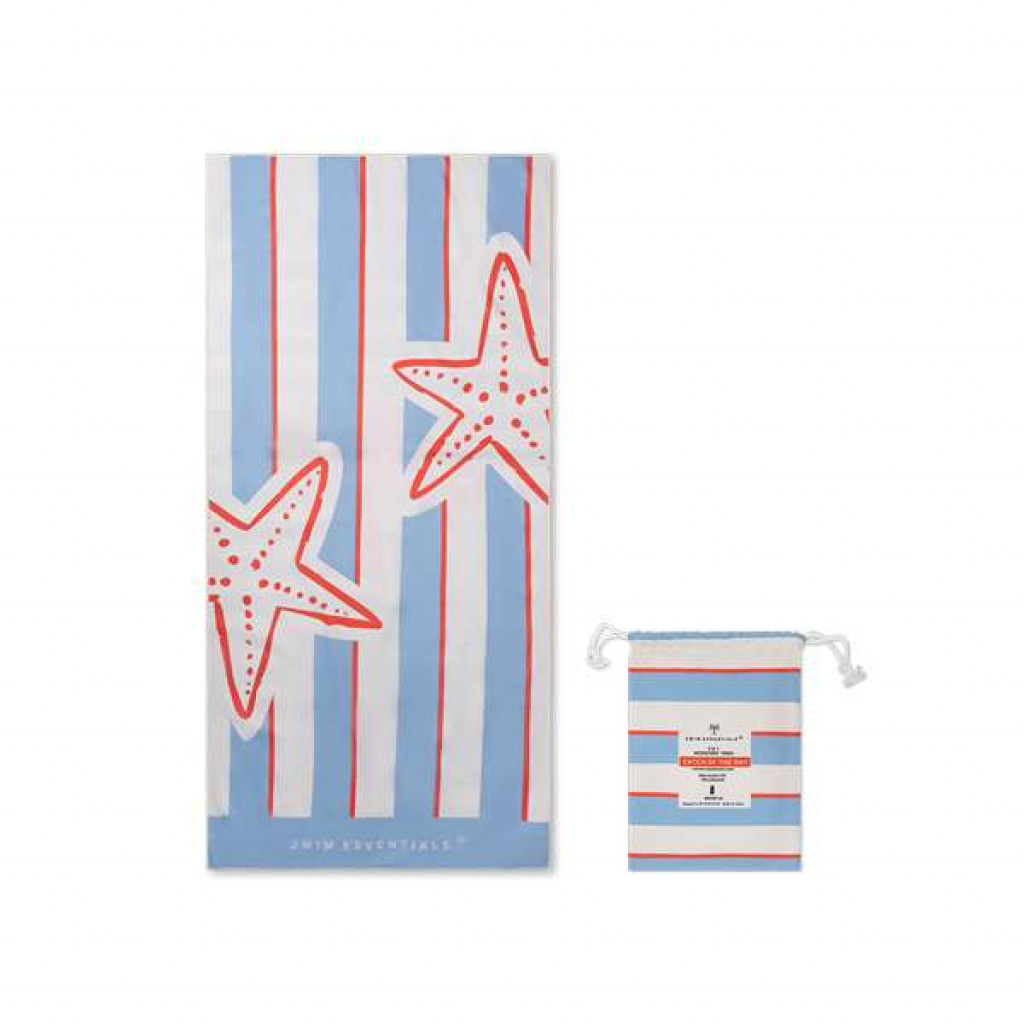 Swim Essentials Plážová osuška z mikrovlákna Catch of the Day 180 × 90 cm
