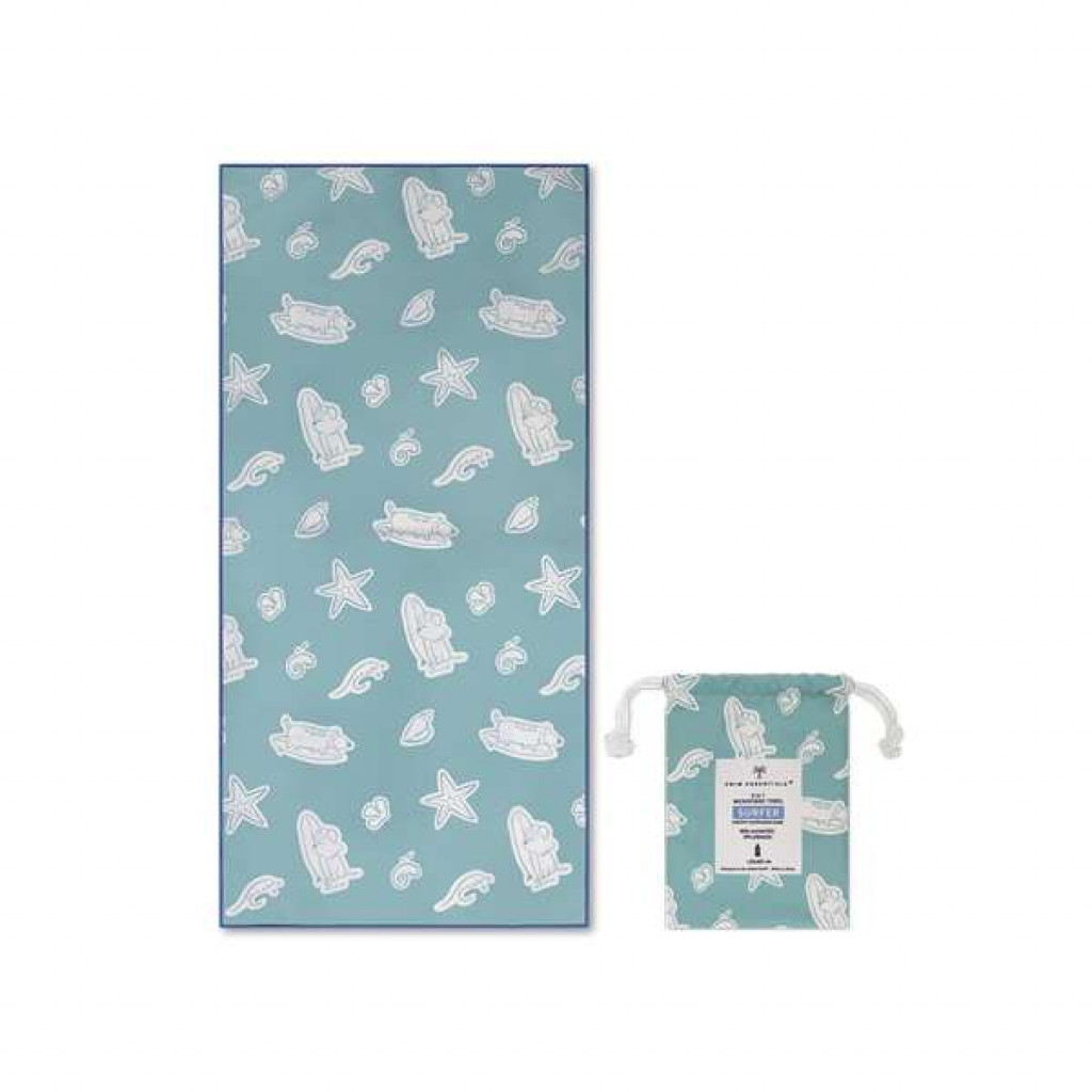 Swim Essentials Plážová osuška z mikrovlákna Surfer 135 × 65 cm