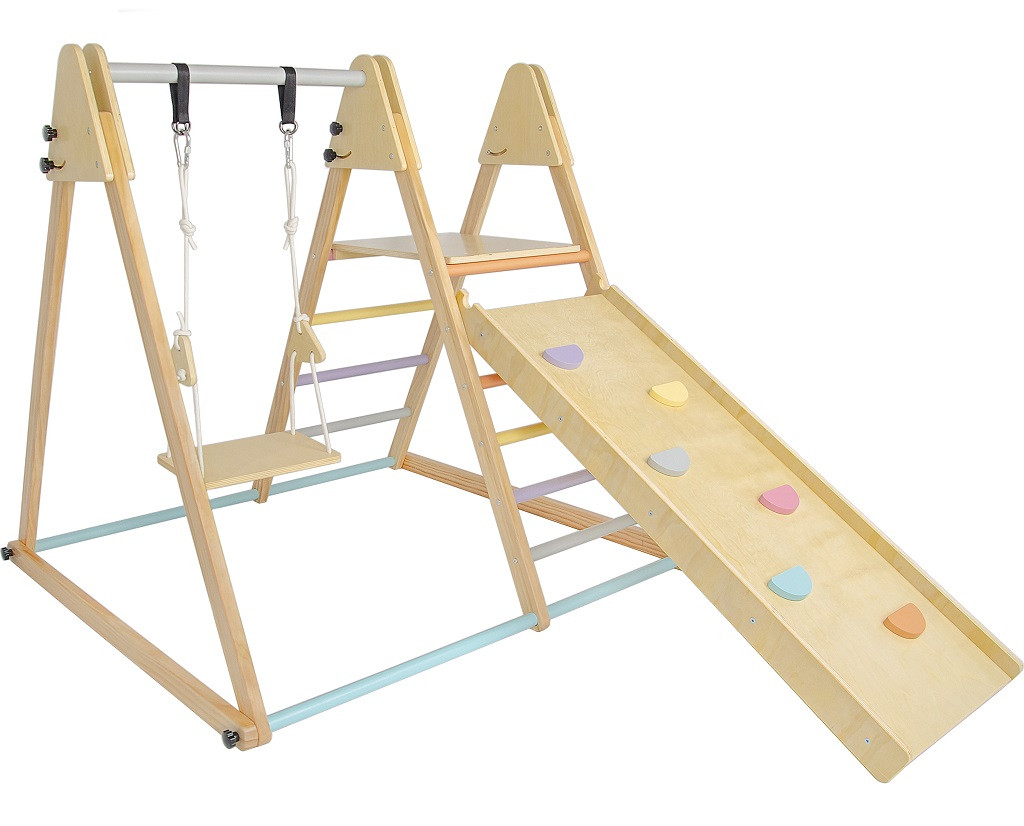 2Kids Toys Drevená hracia zostava so šmýkačkou