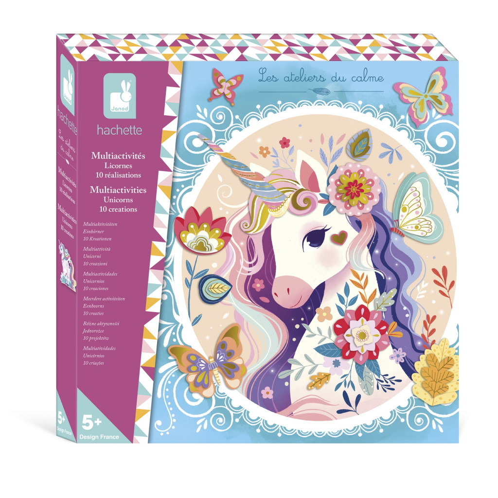 Janod Atelier Sada Maxi XXL s mnohými aktivitami Jednorožec od 5 rokov