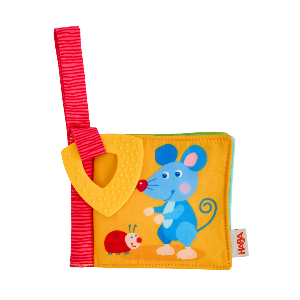 Haba Textilná kniha do kočíka s hryzátkom Zvieratká