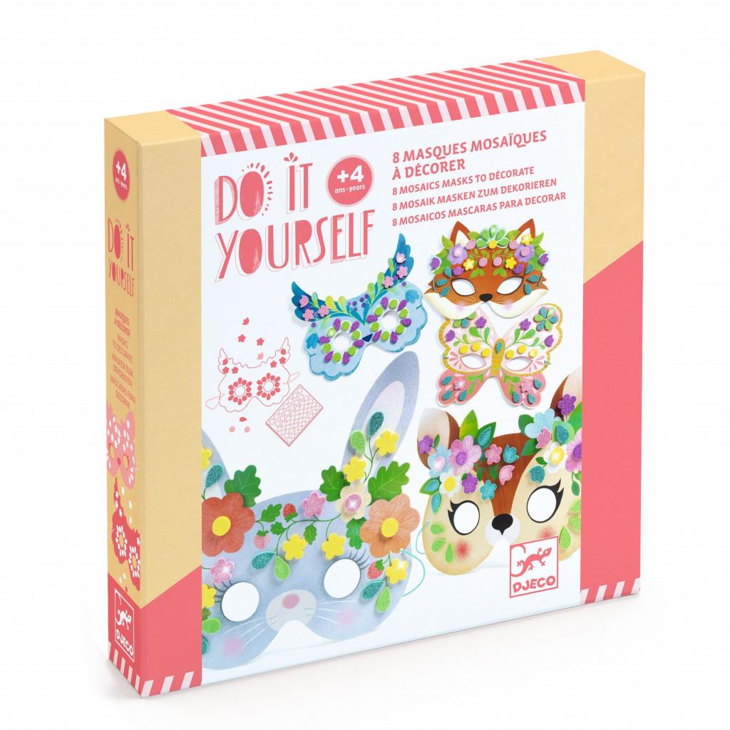 DJECO DIY Vyrob si sám Zvířecí škrabošky