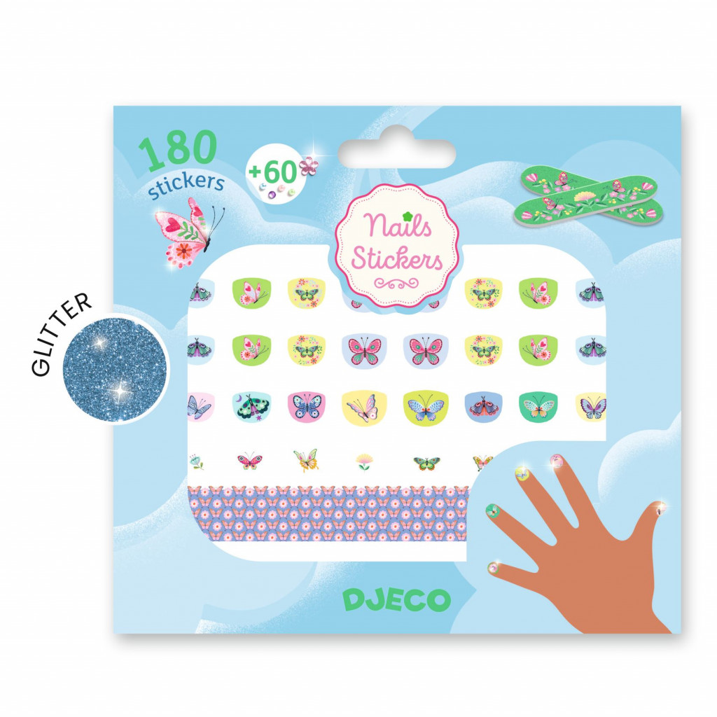 DJECO Nálepky na nehty Motýlci