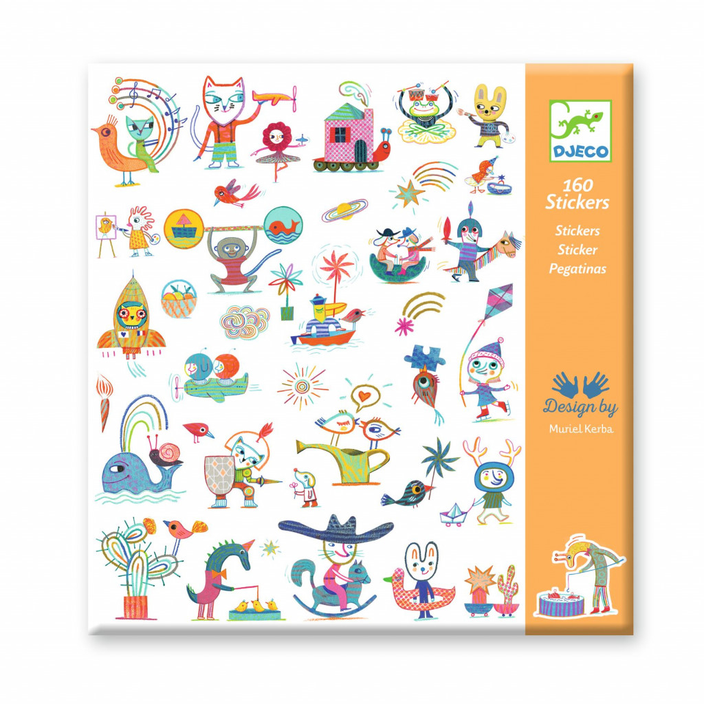 DJECO Samolepky Svět Djeco 160 ks