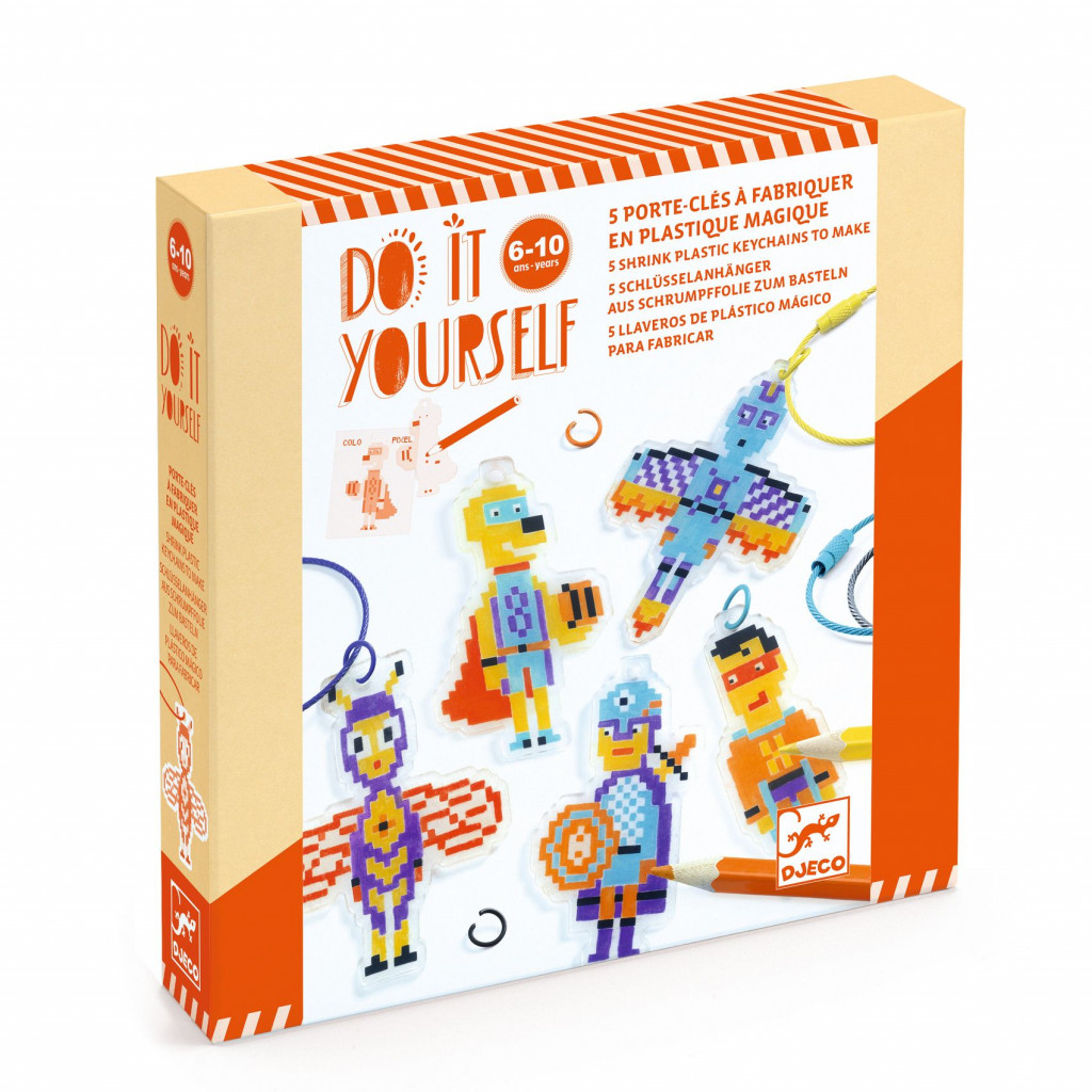 DJECO DIY Vyrob si sám Hrdinové Pixel Art
