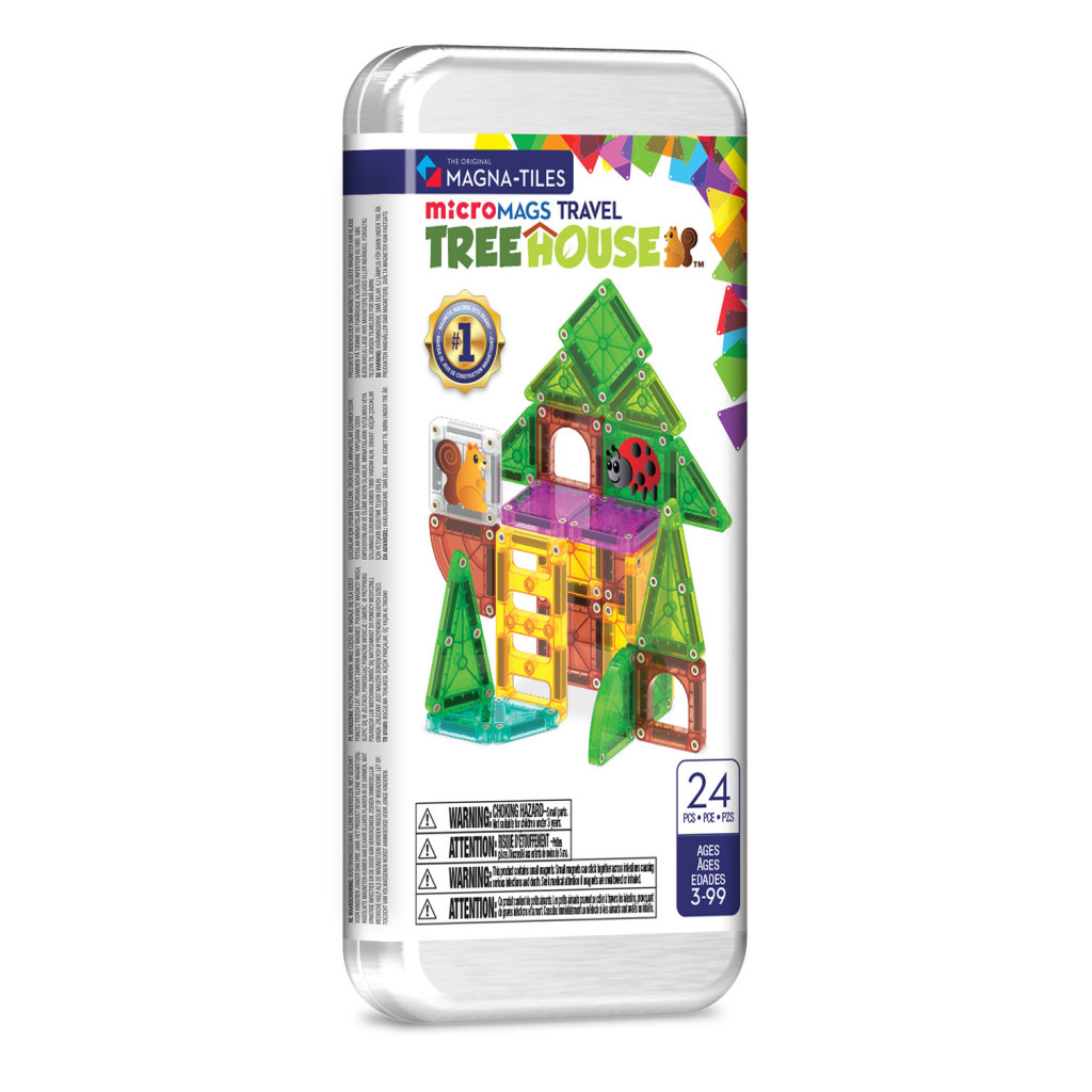Magna-Tiles Magnetická stavebnice microMAGS Treehouse Travel Set 24 dílů