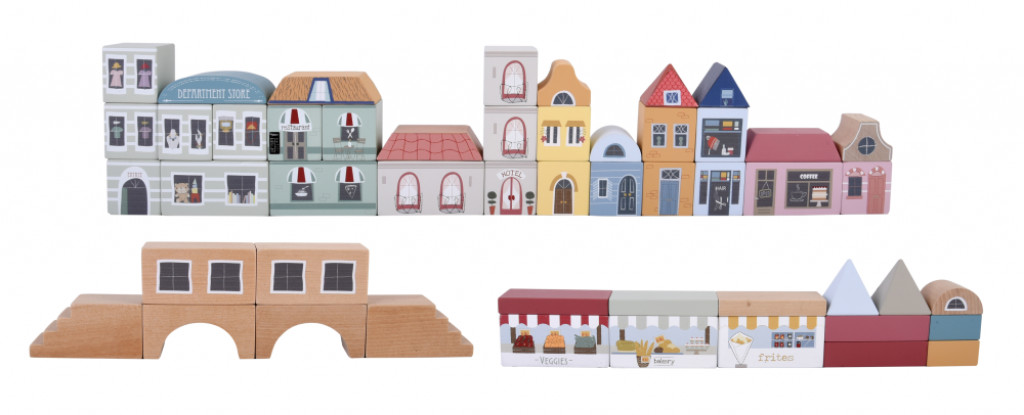 Little Dutch Vláčkodráha dřevěná - Město