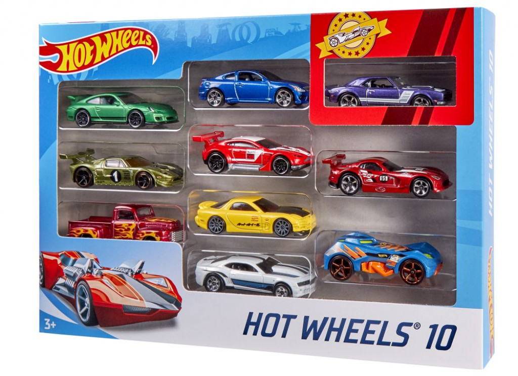 Mattel  Hot Wheels AUTÍČKA 10PACK
