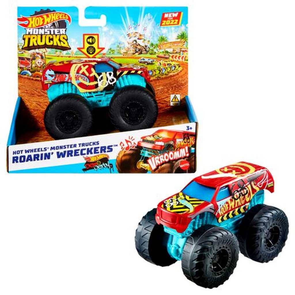 Mattel Hot Wheels MONSTER TRUCKS svietiaci a rachotivý vrak asst  