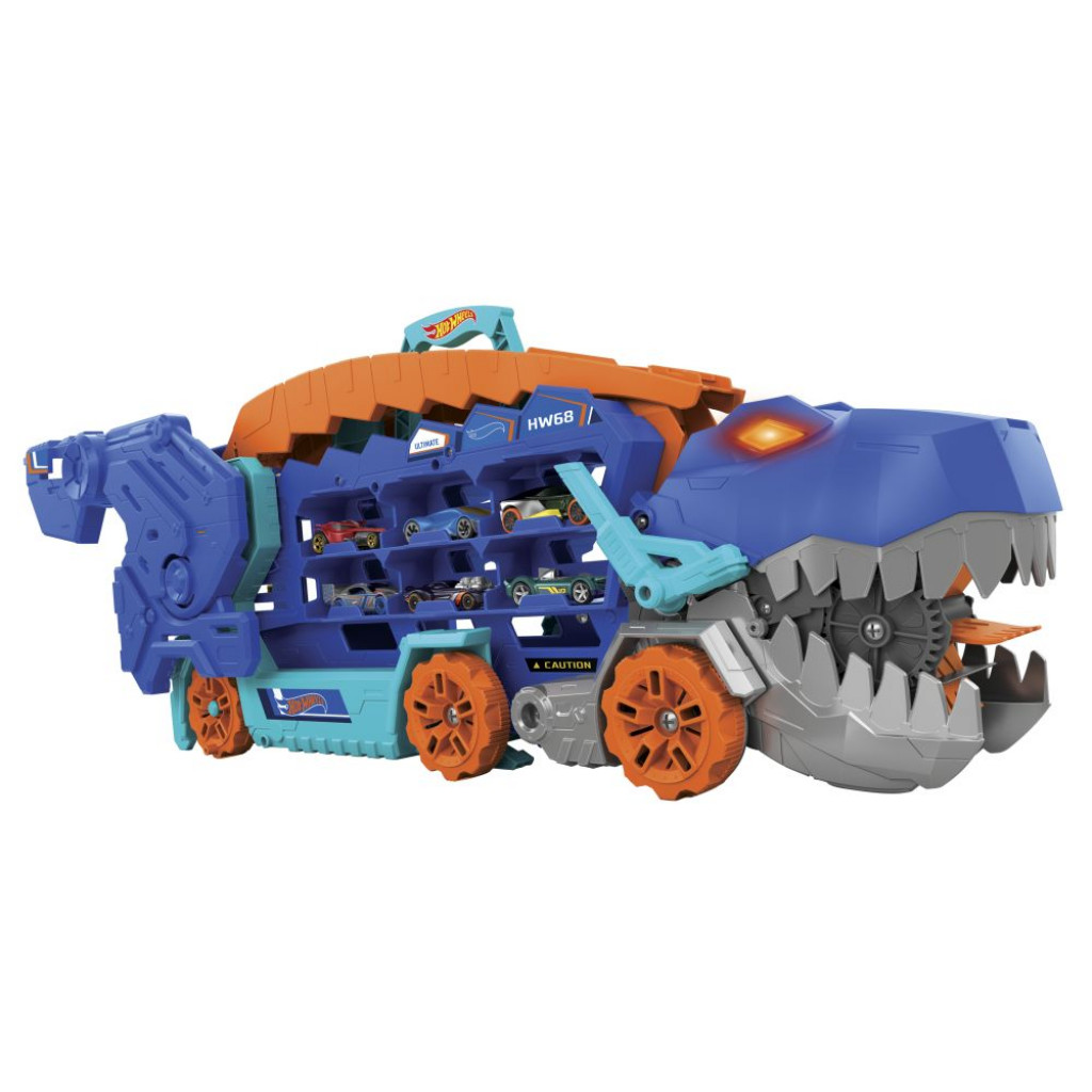 Mattel Hot Wheels city T-REX ťahač so svetlami a zvukmi  