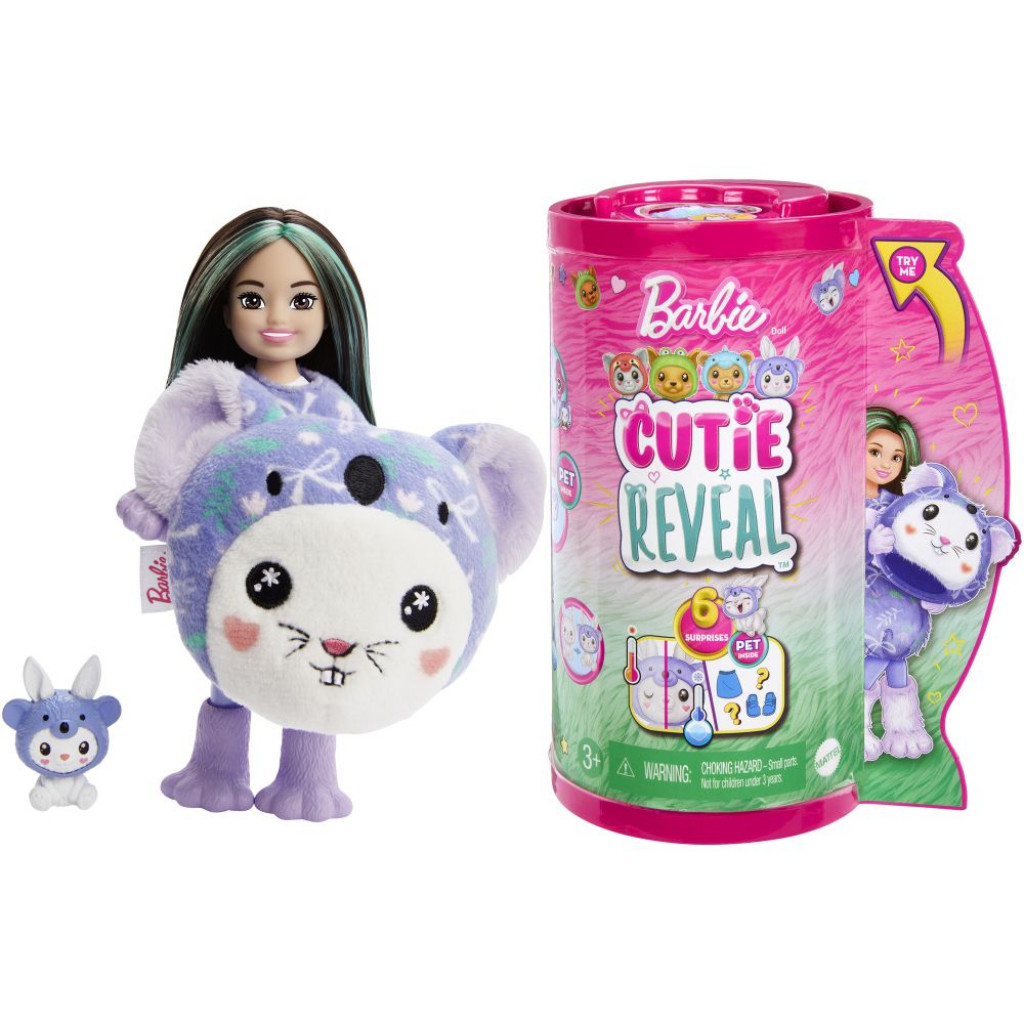 Mattel BRB CUTIE REVEAL CHELSEA V KOSTÝME - ZAJAČIK VO FIALOVOM KOSTÝME KOALY
