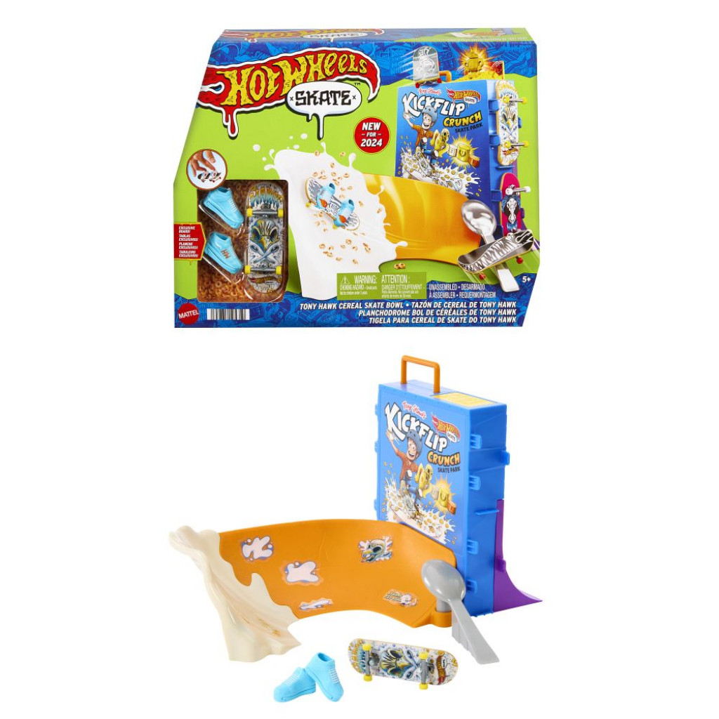 Mattel Hot Wheels skates cereáliový fingerboard skatepark 