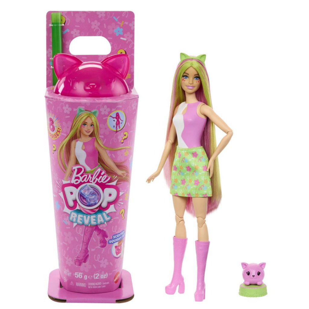 Mattel Barbie POP REVEAL Barbie koktejlové prekvapenie - MAČIČKA