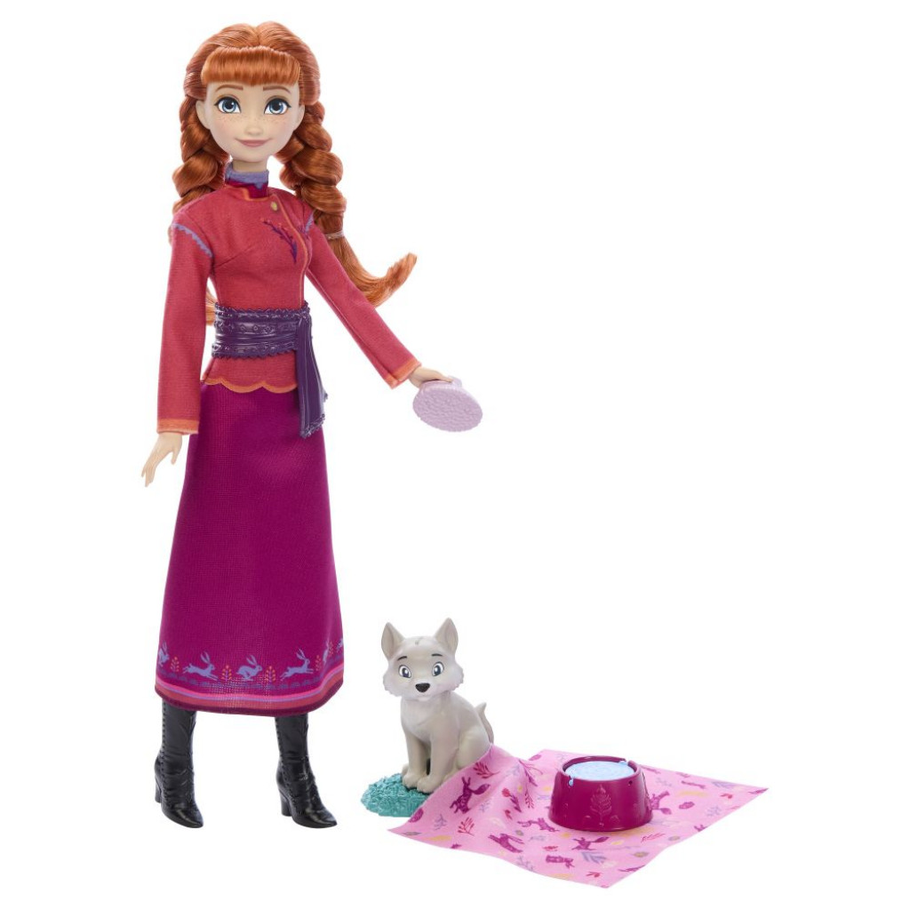 Mattel FROZEN BÁBIKA - ANNA s polárnym vlčaťom 