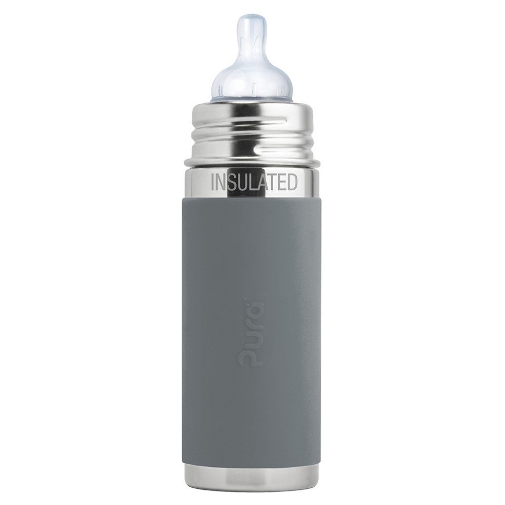 Pura Kojenecká TERMO láhev 260ml (Šedá)