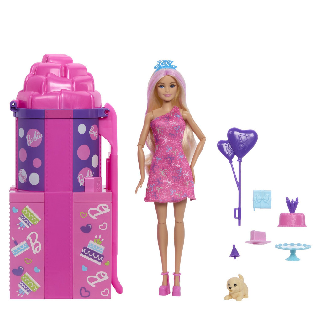 Mattel Barbie PARTY REVEAL Barbie so šmykľavkou herný set