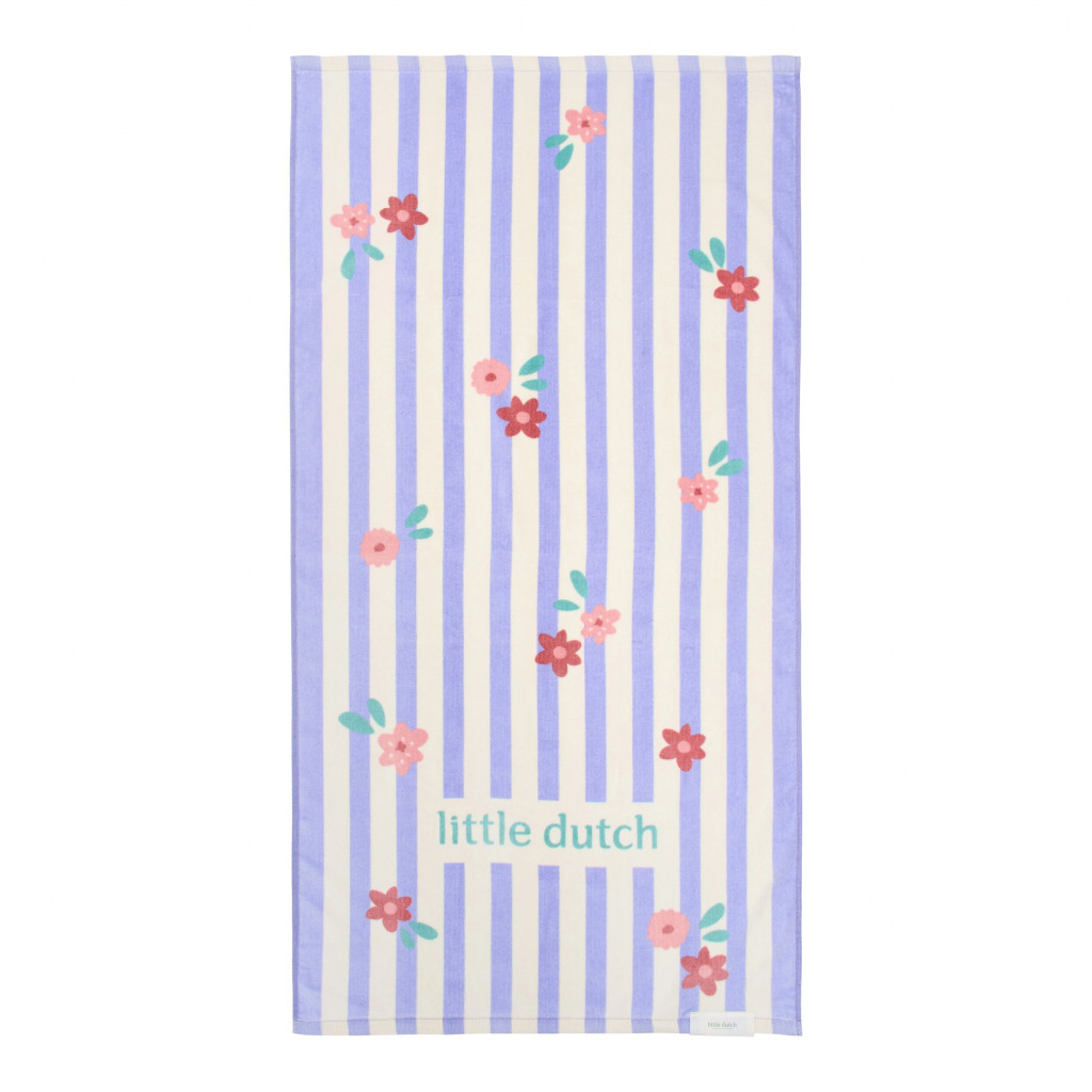 Little Dutch Plážová osuška  120x60 cm  Dreamy Purple Stripe