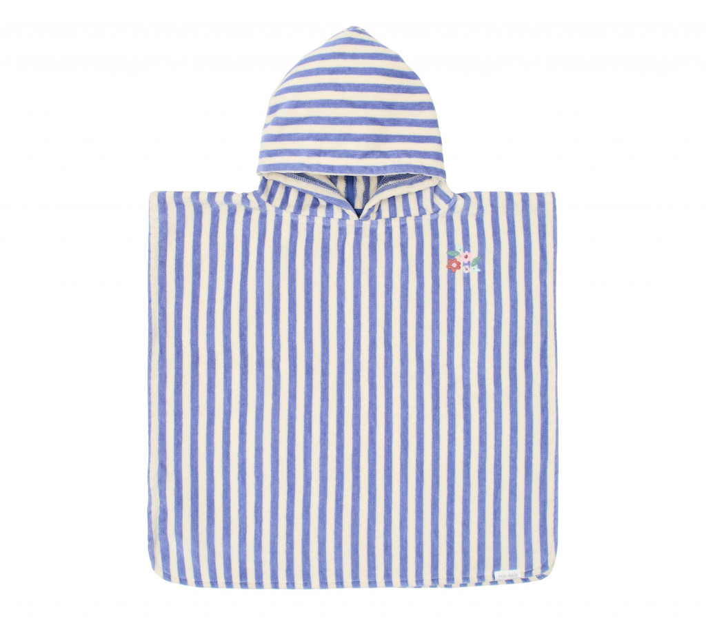 Little Dutch Plážové pončo Dreamy Purple Stripe