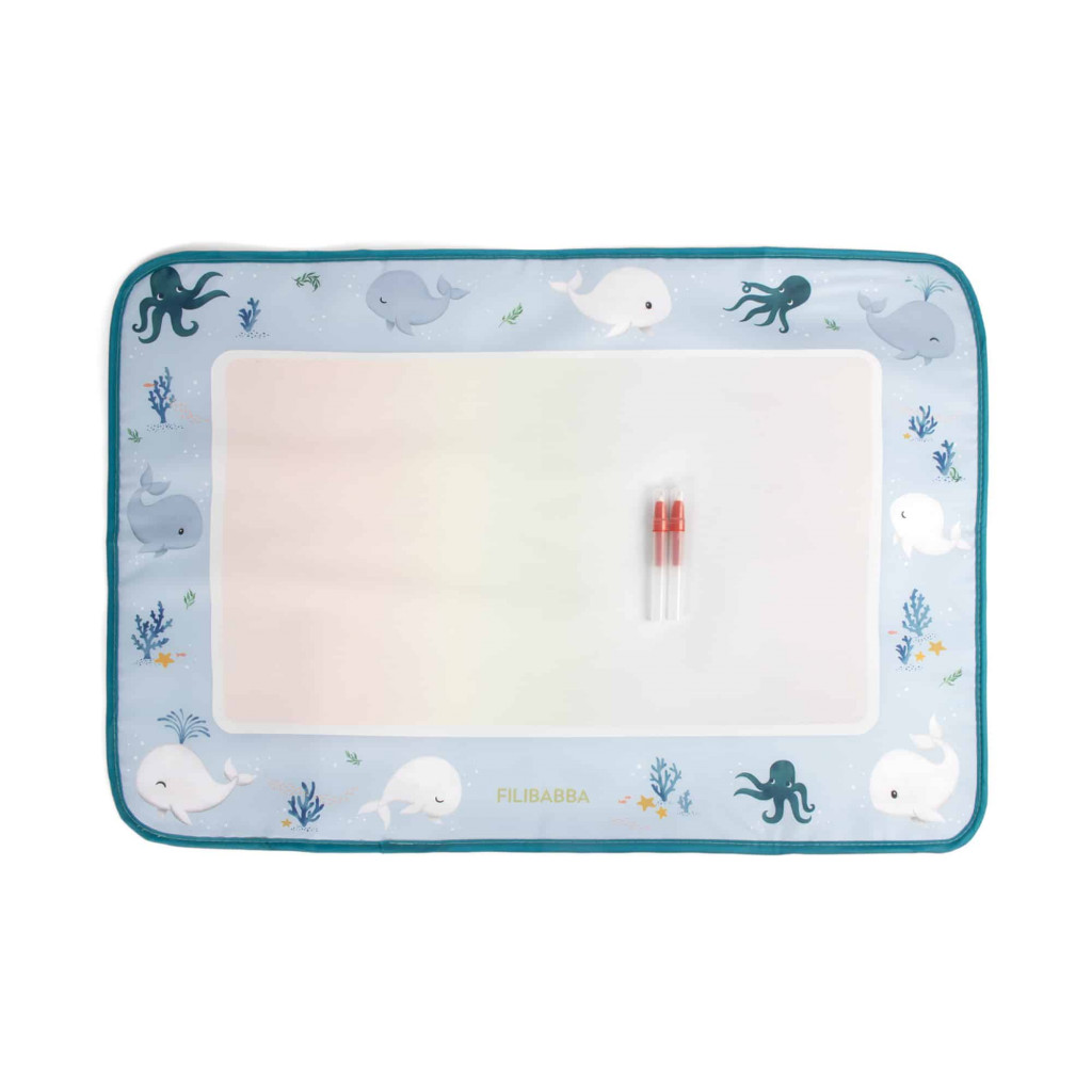 Filibabba Vodová maliarska podložka - christian´s whale tales