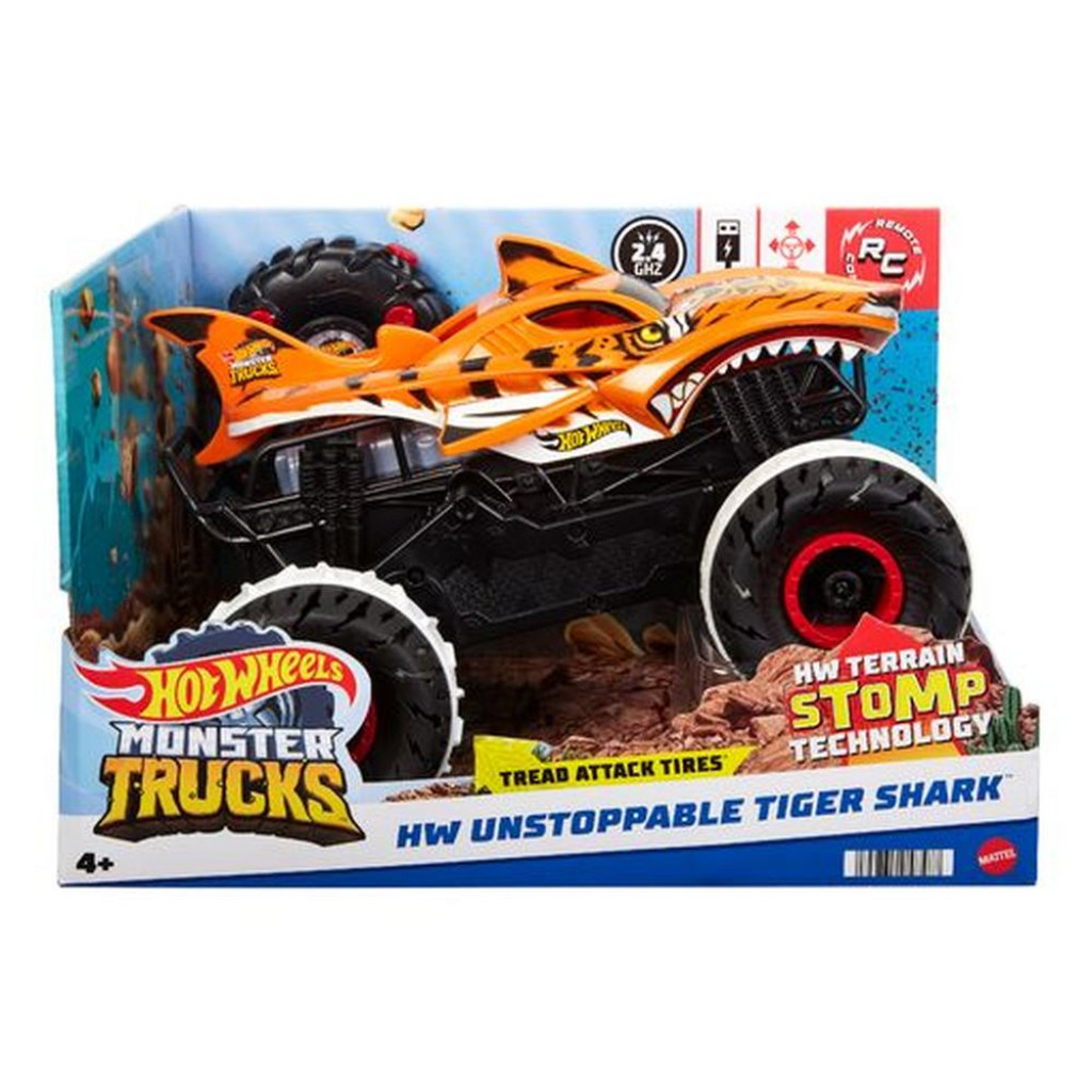 Mattel Hot Wheels  R/C MONSTER TRUCK 1:15 ŽRALOK TIGRÍ