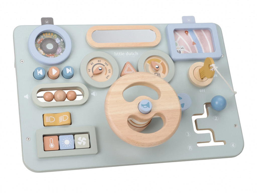 Little Dutch Pult s aktivitami a volantem dřevěný