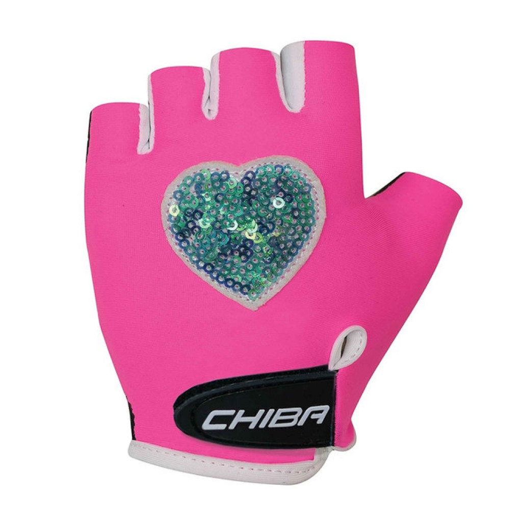 Chiba Chiba Detské cyklistické rukavice COOL KIDS HEART M