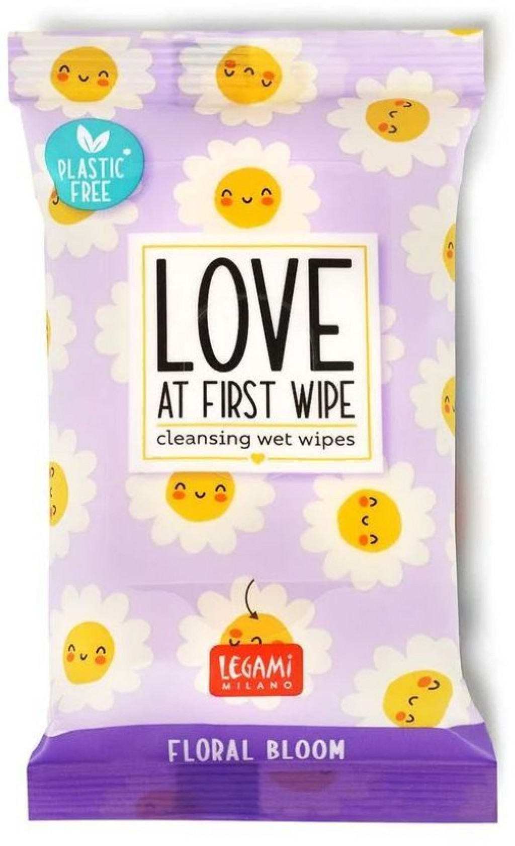 Legami Vlhčené utierky Legami Love At First Wipe - 10 Wet Wipes - Daisy
